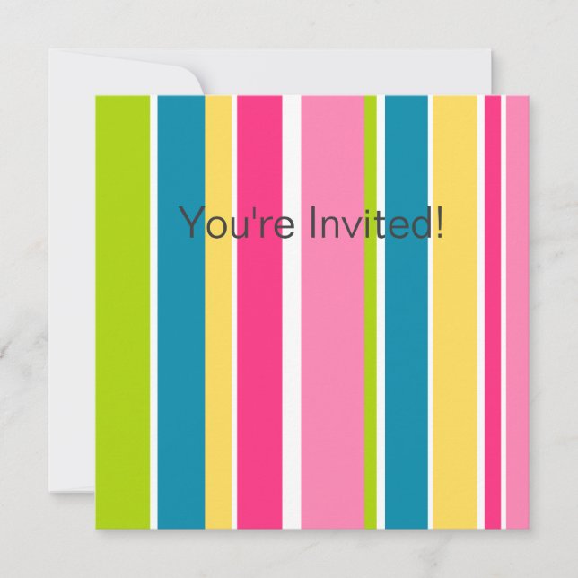 Candy Stripes Invitation (Front)