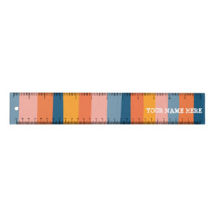 Candy Stripes Orange Pink Blue CUSTOMIZE IT Ruler