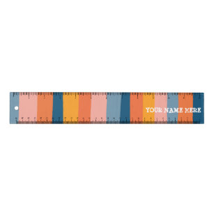 Candy Stripes Orange Pink Blue CUSTOMIZE IT Ruler
