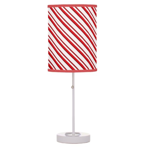 Candy Stripes peppermint red  white Table Lamp