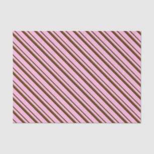 Candy Stripes, pink and chocolate brown Tissue Paper