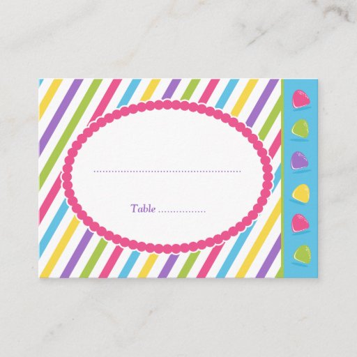 Customizable Candy Stripes Business Cards