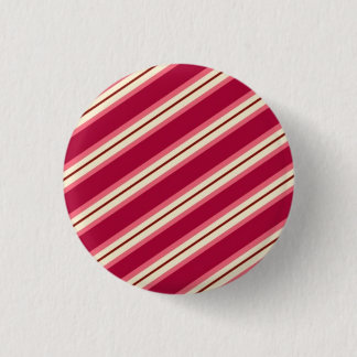Candy Stripes: Raspberry Pinback Button