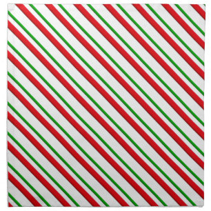 Candy Stripes, red, green & white Napkin