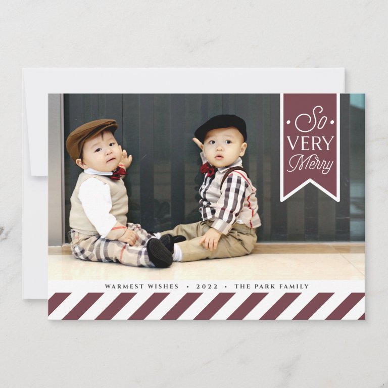 Candy Stripes | Very Merry Photo Holiday Card