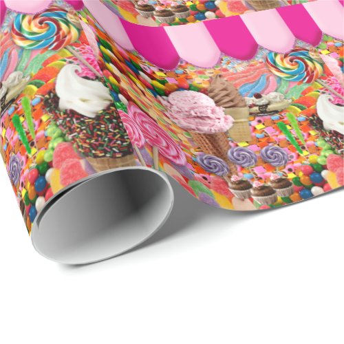 Candy Super Sweet Ice Cream Funny Wrapping Paper