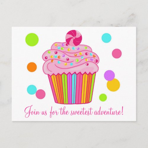 Candy Surprise Cupcake Postcard