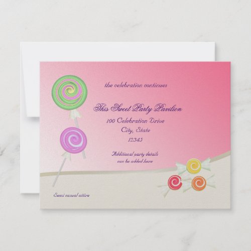 Candy Sweet Bat Mitzvah Invitation