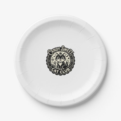 Candy Sweet Cat Funny Cat Graphic - Candy Sweet Ca Paper Plates