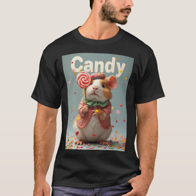 Candy – Sweet Clown Guinea Pig Halloween Tee (Front)