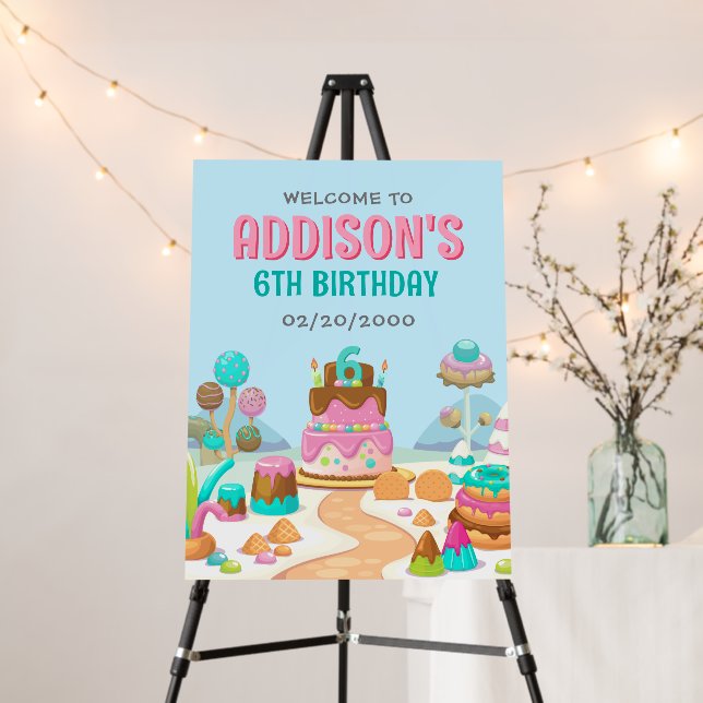 Candy Sweet Girl's Candyland Birthday Foam Board (In Situ (Stand))