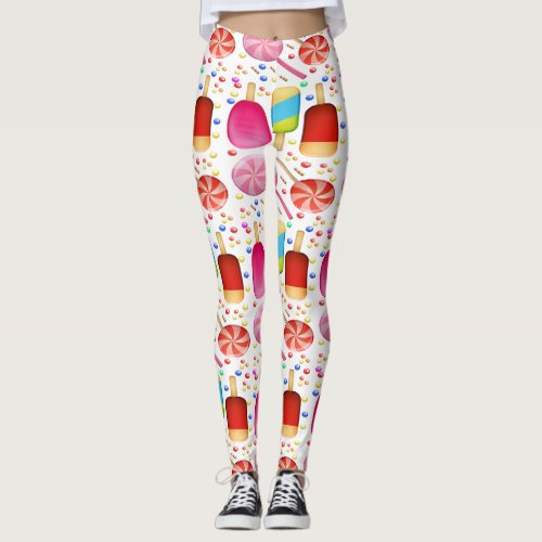 CANDY SWEET PATTERN RAINBOW LEGGINGS