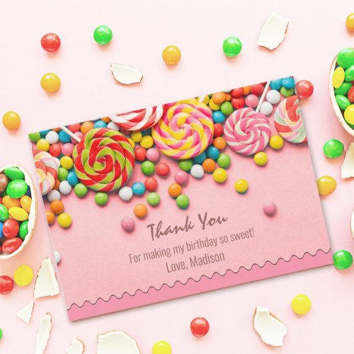 Candy Sweet Shop Thank You Card