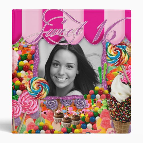 Candy Sweet Sixteen Birthday Cute Ice Cream Photo Binder