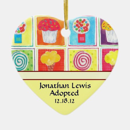 Candy Sweets Adoption Announcement Ornament