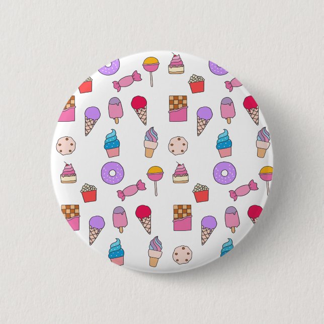 Candy, sweets and cake button (Front)