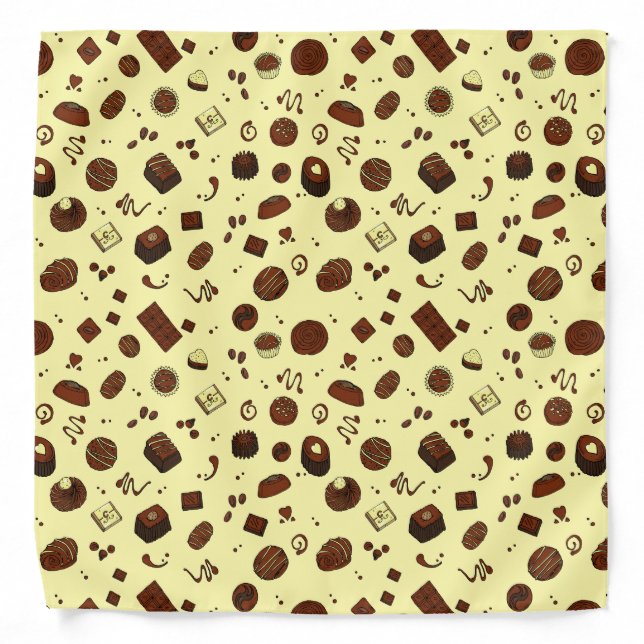 Candy Sweets Confectionery Truffles Pastry Chef Bandana (Front)
