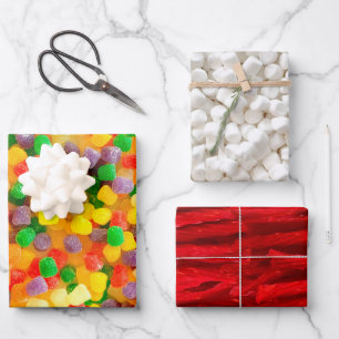 Candy Sweets Marshmallow Gumdrop Wrapping Papers Paper Sheets