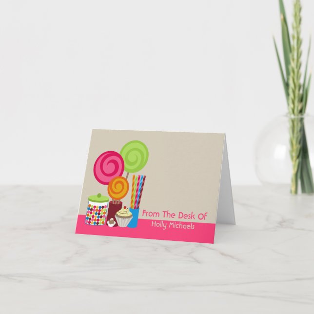 Candy & Sweets Personalized Notecard (Front)