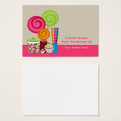 Candy & Sweets Recipe Cards (Front & Back)