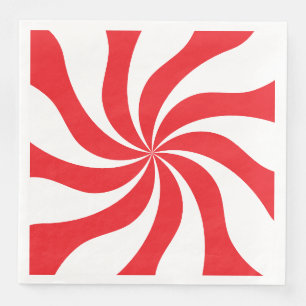 Candy Swirl Customizable Two-Color Paper Napkin