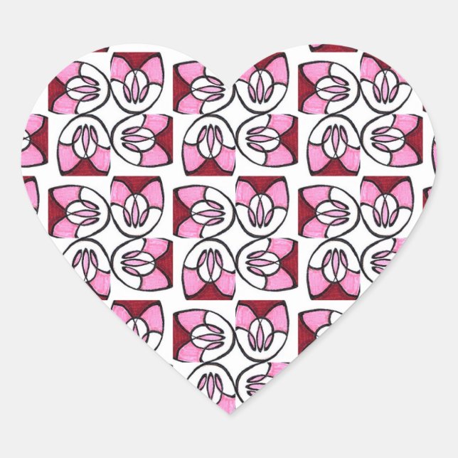Candy Swirl Heart Sticker (Front)