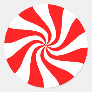 Candy, Swirly Spiral Classic Round Sticker