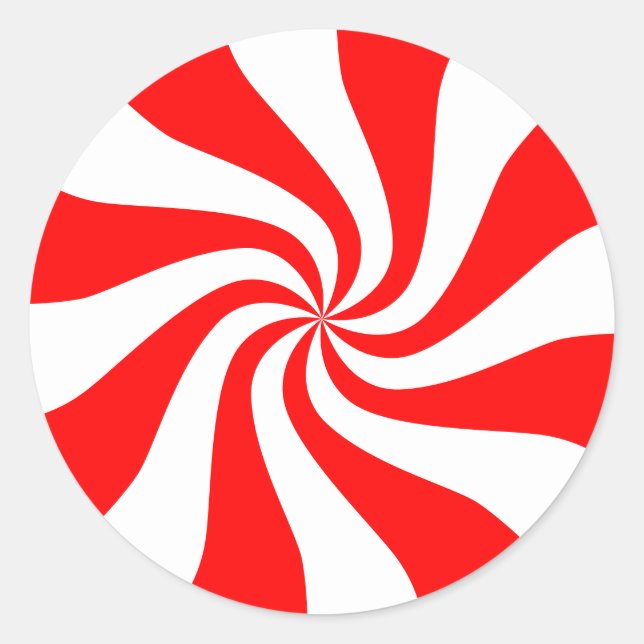 Candy, Swirly Spiral Classic Round Sticker (Front)