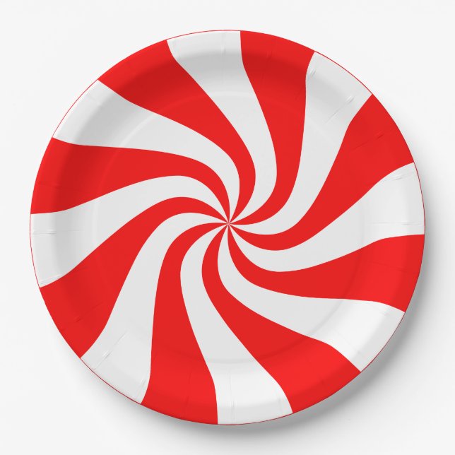 Candy, Swirly Spiral Paper Plates (Front)