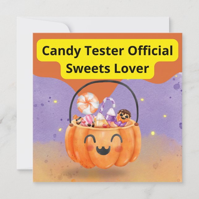 Candy Tester Official Sweets Lover Invitation (Front)