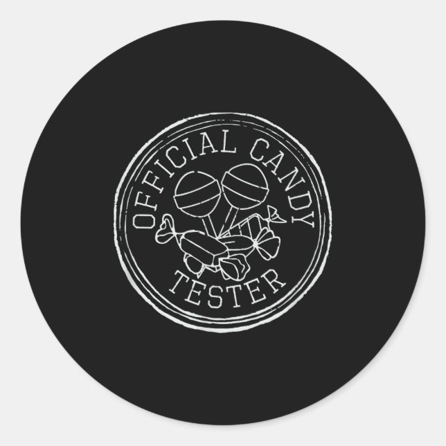 Candy Tester, Retro Candy Lovers  Classic Round Sticker (Front)