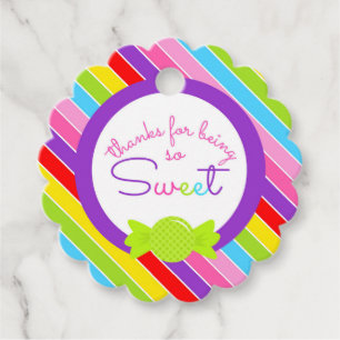 Candy Thanks for Being so Sweet Rainbow Favor Tags