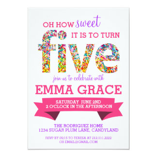 5Th Birthday Invitation Wording For Girl 5