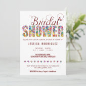 Candy Theme CUSTOM COLOR BRIDAL Shower Party Invitation (Standing Front)