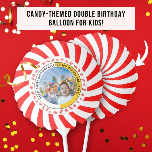 Candy Theme Double Birthday Party Celebration Balloon