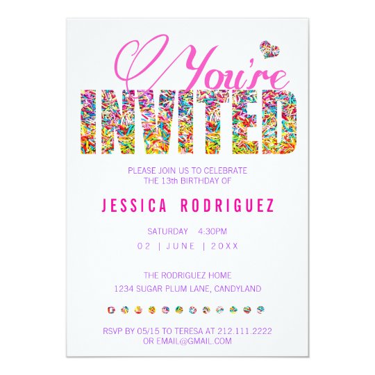 Party Sprinkles Invitations 1