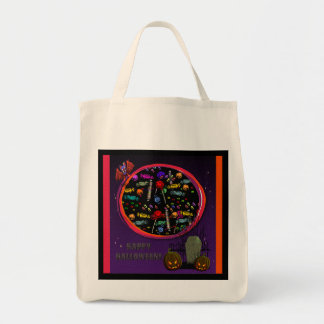 Candy, Tombstone and Jack o' Lanterns Tote Bag
