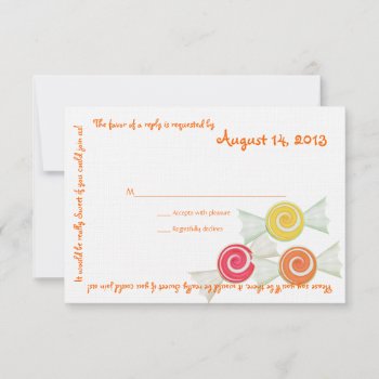 Candy Treasures Message Text Response Card by InBeTeen at Zazzle