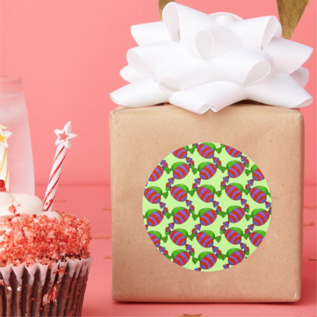 Candy Tree - Customized Classic Round Sticker (Party)
