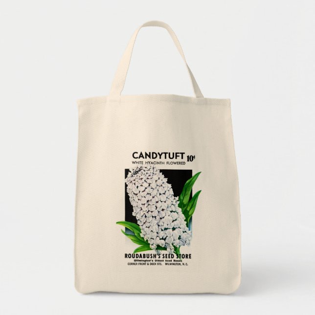 Candy Tuft Seed Packet Label Tote Bag (Front)