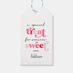Candy Valentine favor tag, sweet treat favor tag