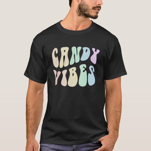 CANDY VIBES Halloween Security Groovy Trick Treat  T-Shirt (Front)