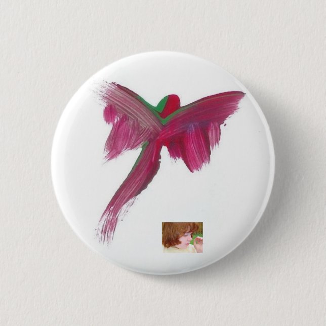 Candy Waters Autism Artist Button (Front)