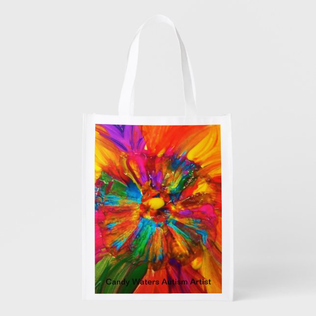 Candy Waters Autism Artist Grocery Bag (Front)