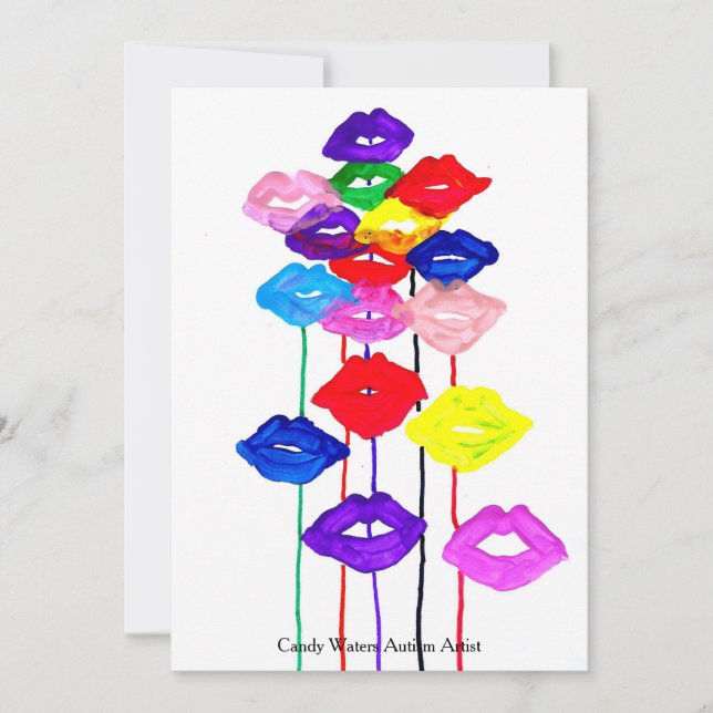 Candy Waters Autism Artist Invitation (Front)