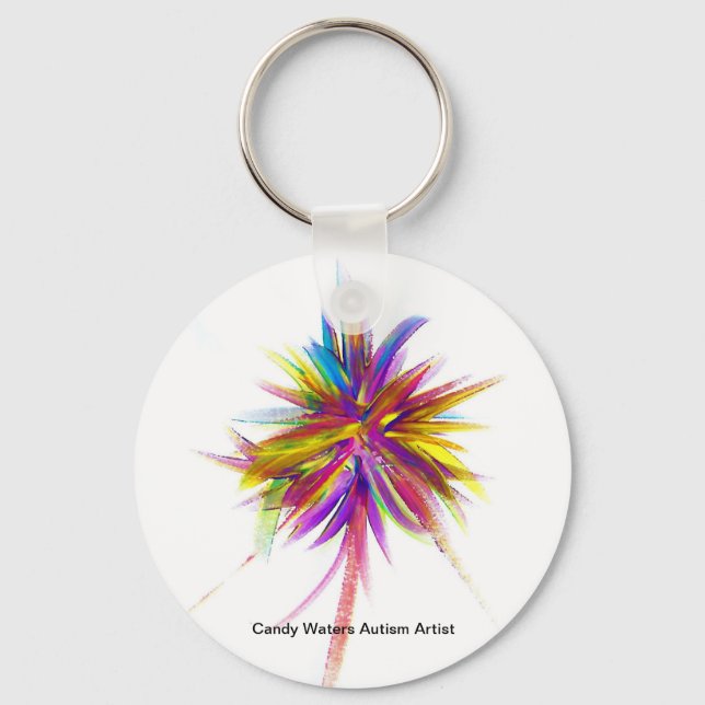 Candy Waters Autism Artist Keychain (Front)