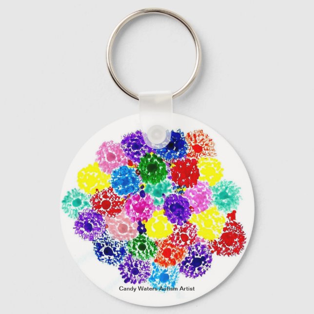 Candy Waters Autism Artist Keychain (Front)
