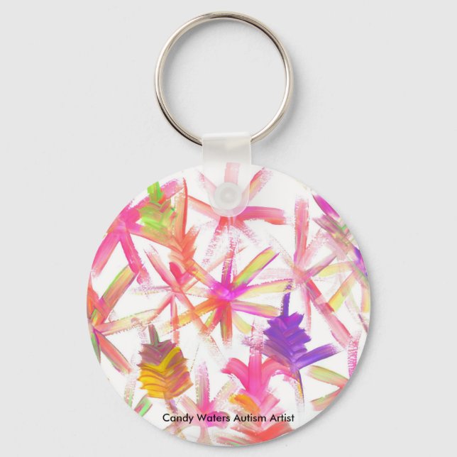 Candy Waters Autism Artist Keychain (Front)