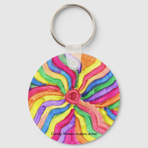 Candy Waters Autism Artist Keychain