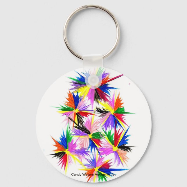 Candy Waters Autism Artist Keychain (Front)
